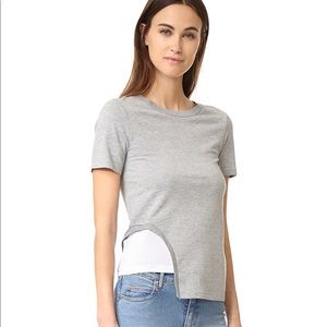 Cheap Monday Mesh Panel Crew Neck T-shirt